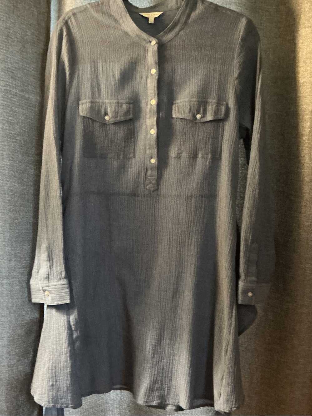 Lucky Brand Navy Blue Long Sleeve Mini Dress